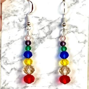 77. Beach rainbow earrings